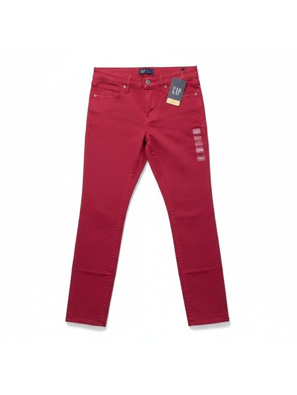 GAP Denim Legging Jeans Women's 2/26 Pink Red Mid Rise Super Skinny NWT